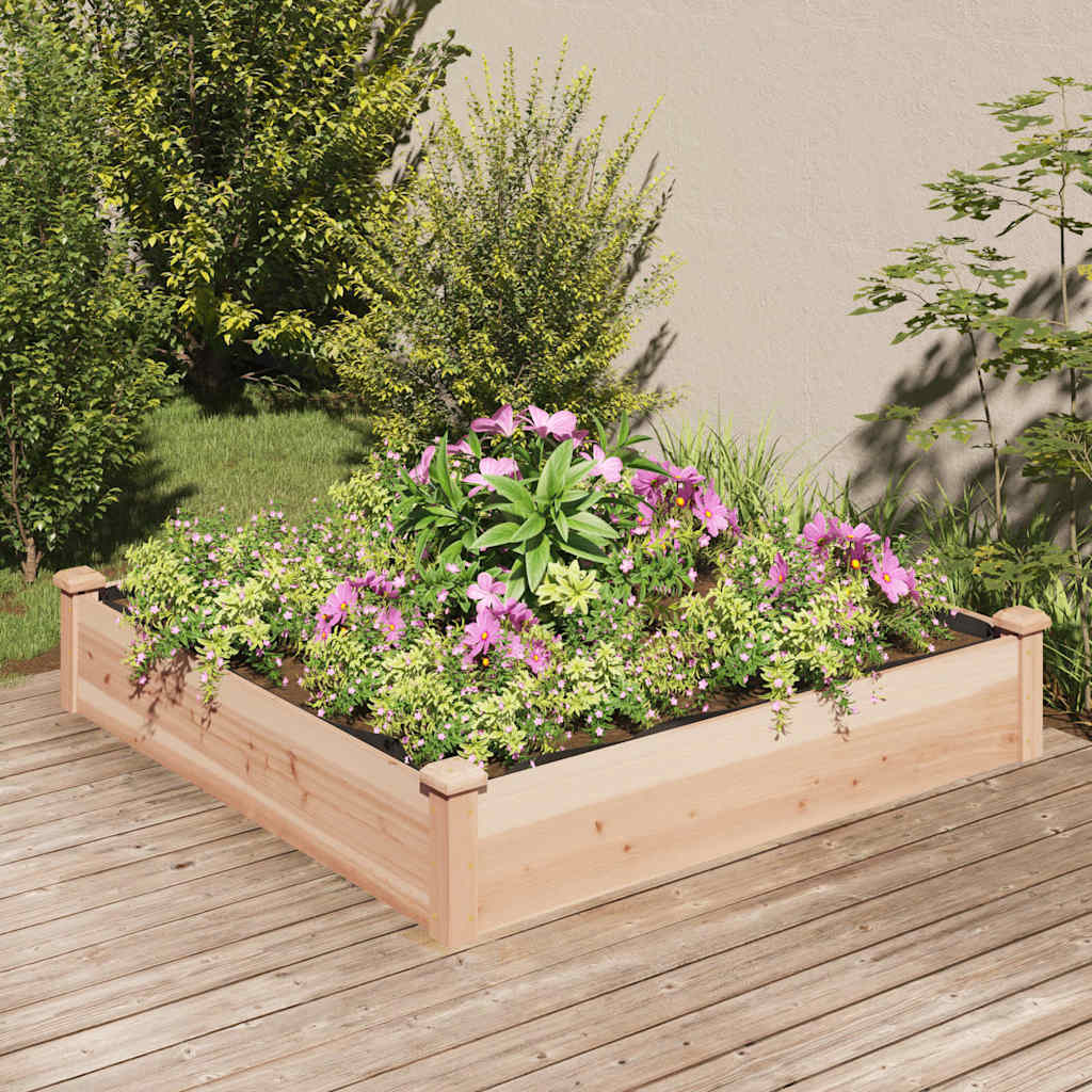 VIDAXL -Planzer mit 120x120x25 cm Festkieferholz angehoben