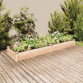 Vidaxl plantenbak verhoogd met voering 240x60x25 cm massief vurenhout