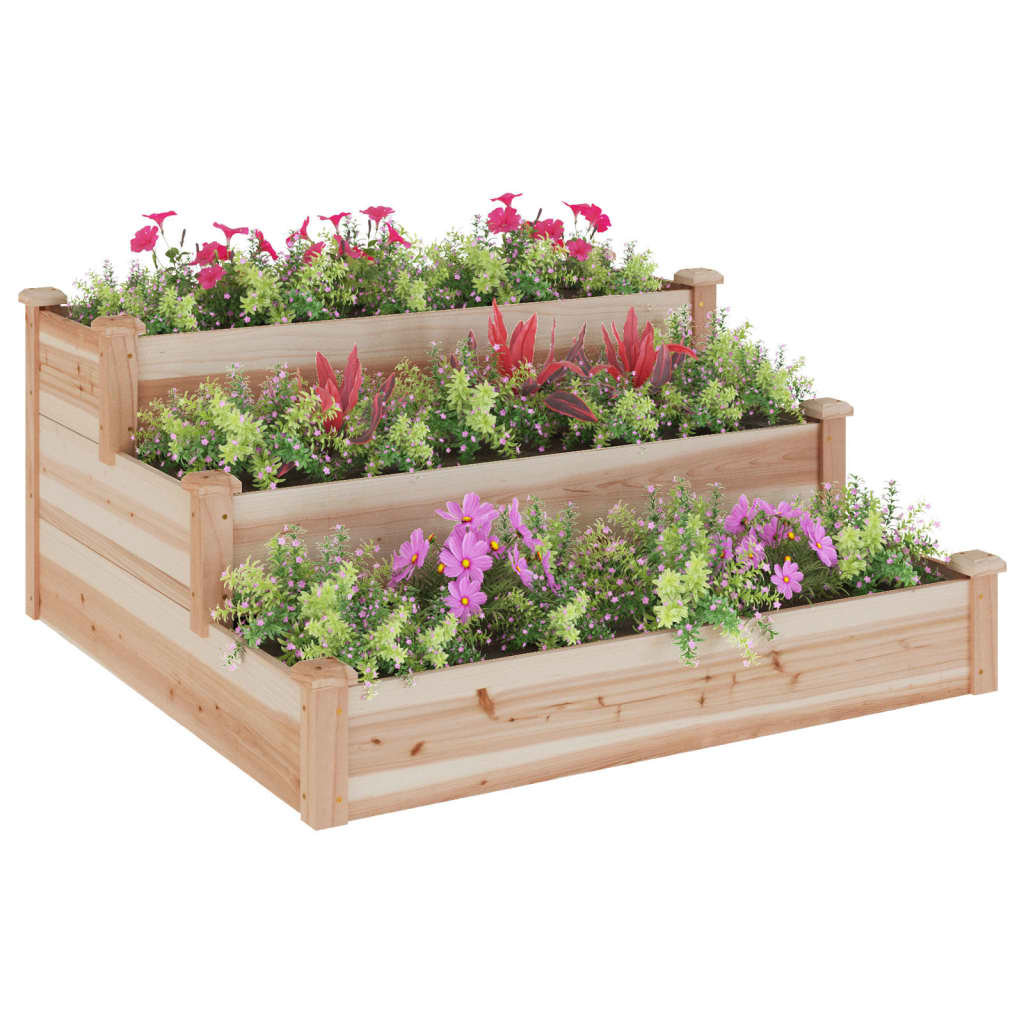 VIDAXL -Planzer mit 120x120x56 cm Festkieferholz angehoben