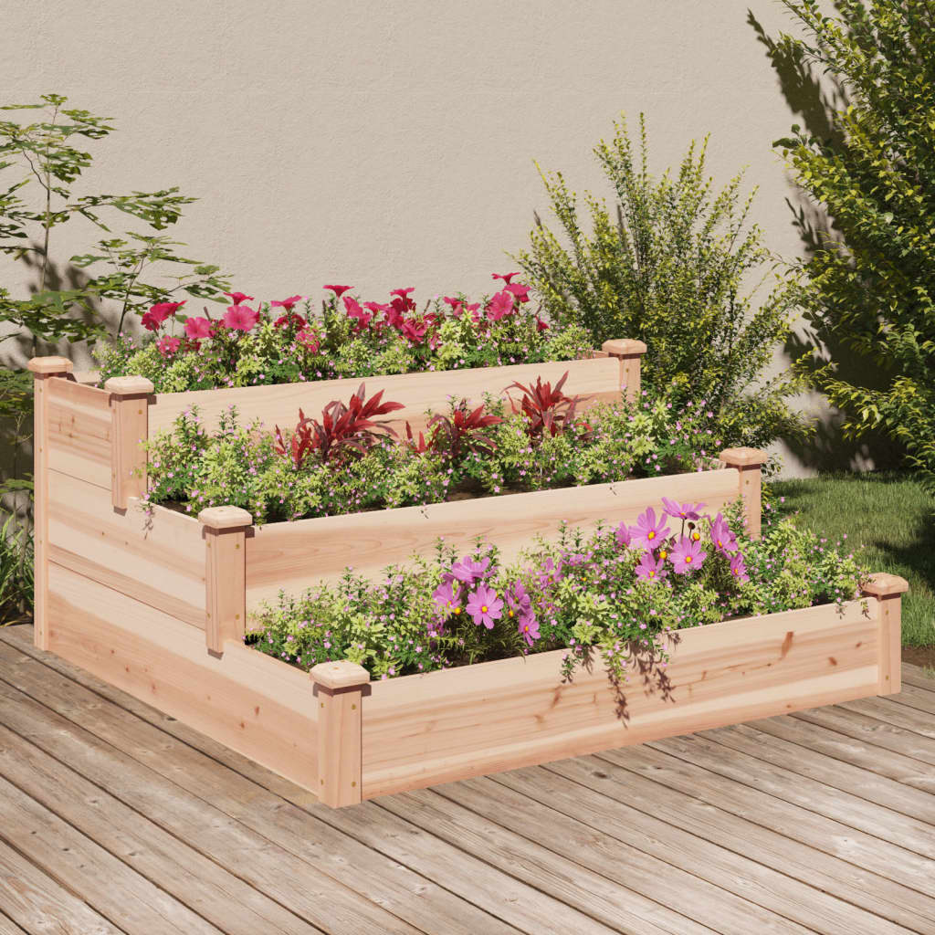 VIDAXL -Planzer mit 120x120x56 cm Festkieferholz angehoben