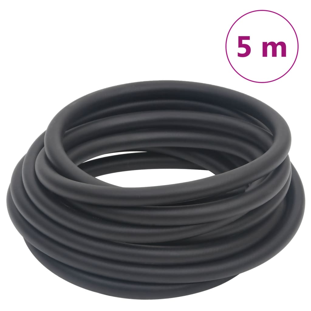 Vidaxl luchtslang hybride 0,6'' 5 m rubber en pvc zwart