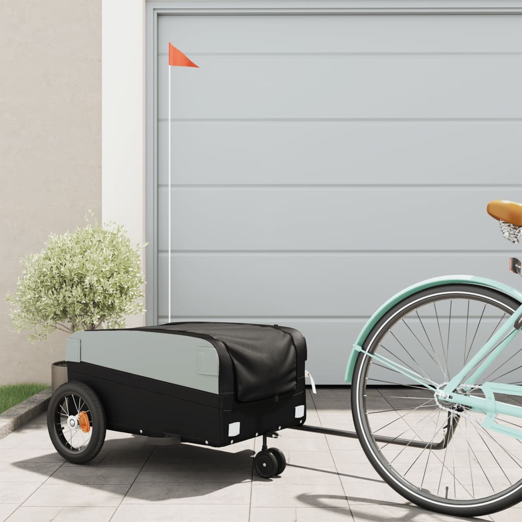Vidaxx Fahrradanhänger 30 kg Eisenschwarz