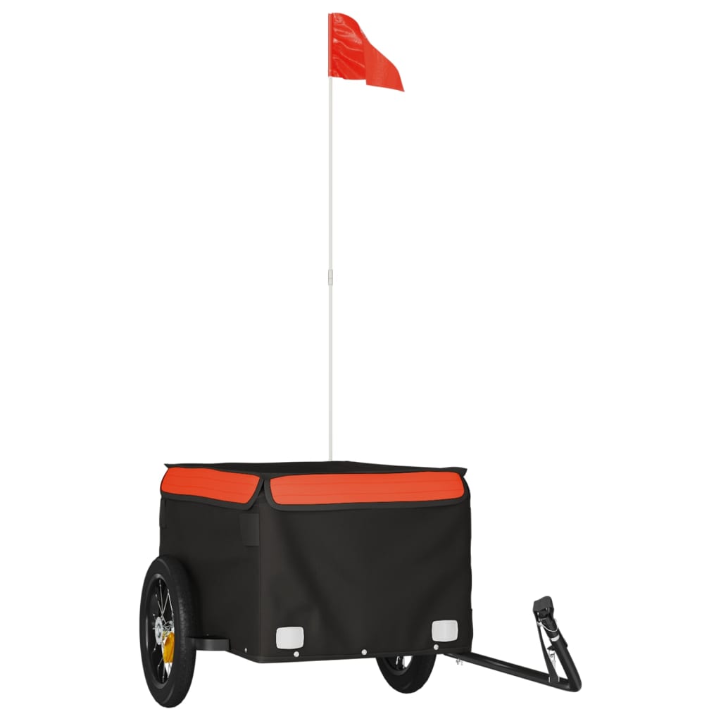 Vidaxl-Fahrradanhänger 30 kg Weiß und Orange