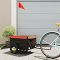 Vidaxl-Fahrradanhänger 30 kg Weiß und Orange