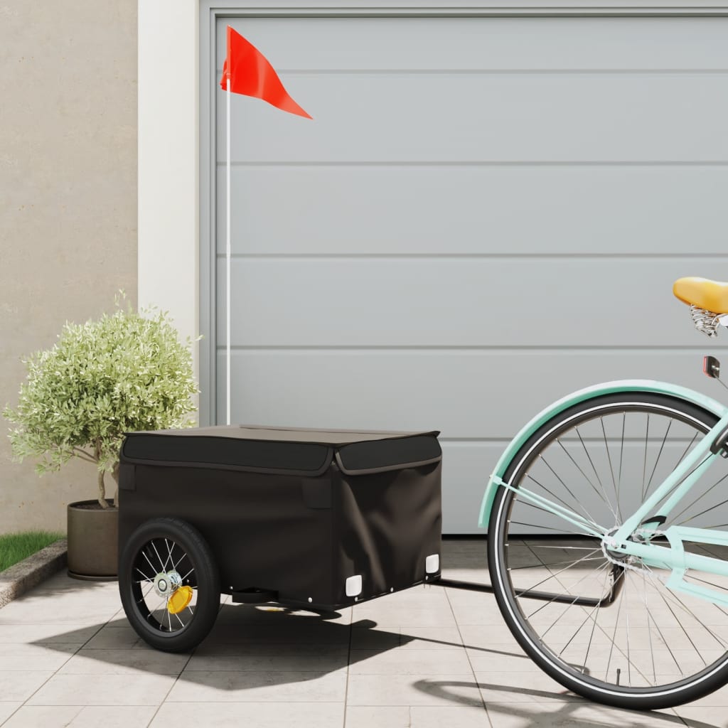 Vidaxx Fahrradanhänger 30 kg Eisenschwarz