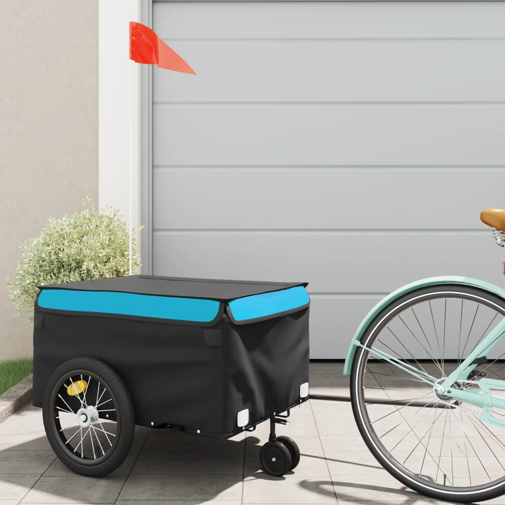 Vidaxl Fahrradanhänger 45 kg Anforderungen schwarz und blau