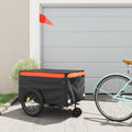 Vidaxl-Fahrradanhänger 45 kg Schwarz und Orange