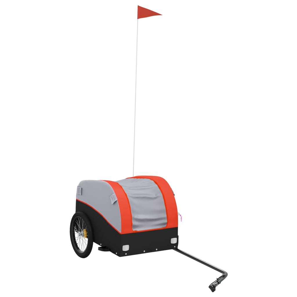 Vidaxl-Fahrradanhänger 30 kg Weiß und Orange