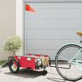 Vidaxl fietstrailer oxford stof en ijzer rood