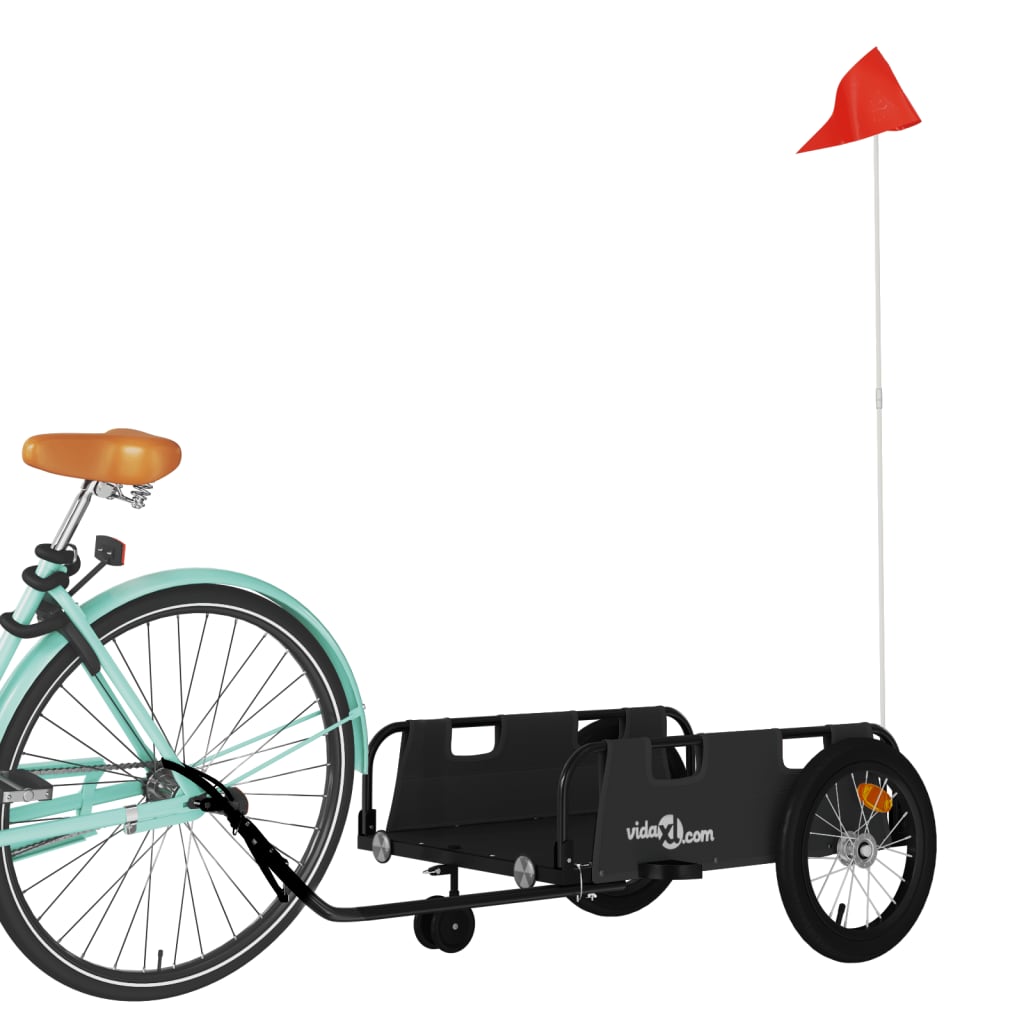 VidaXL Fahrradanhänger Oxford Stoff und Eisenschwarz