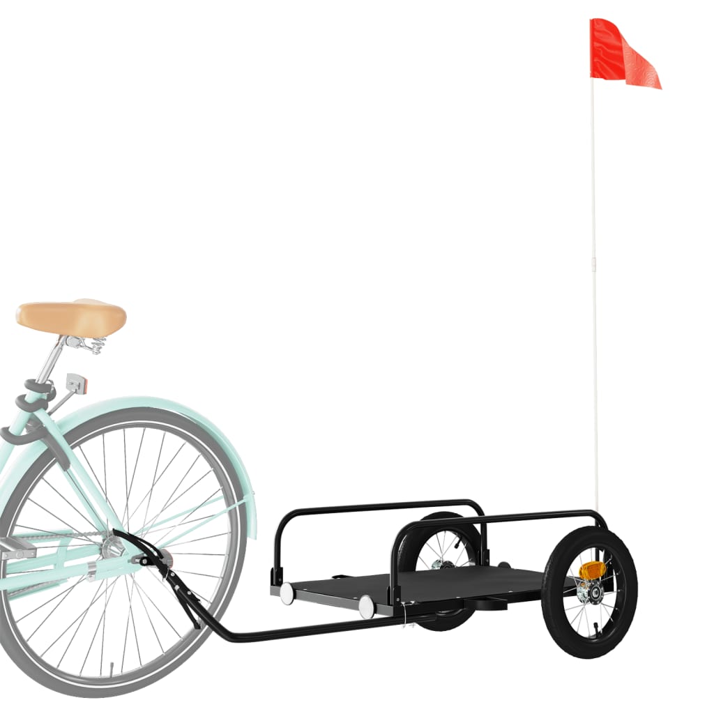 Vidaxx Fahrradanhänger 122x53x31 cm Eisenschwarz