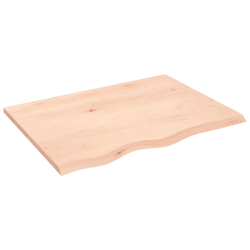 VIDAXL Waschtisch 80x60x2 cm Unbehandeltes Massivholz