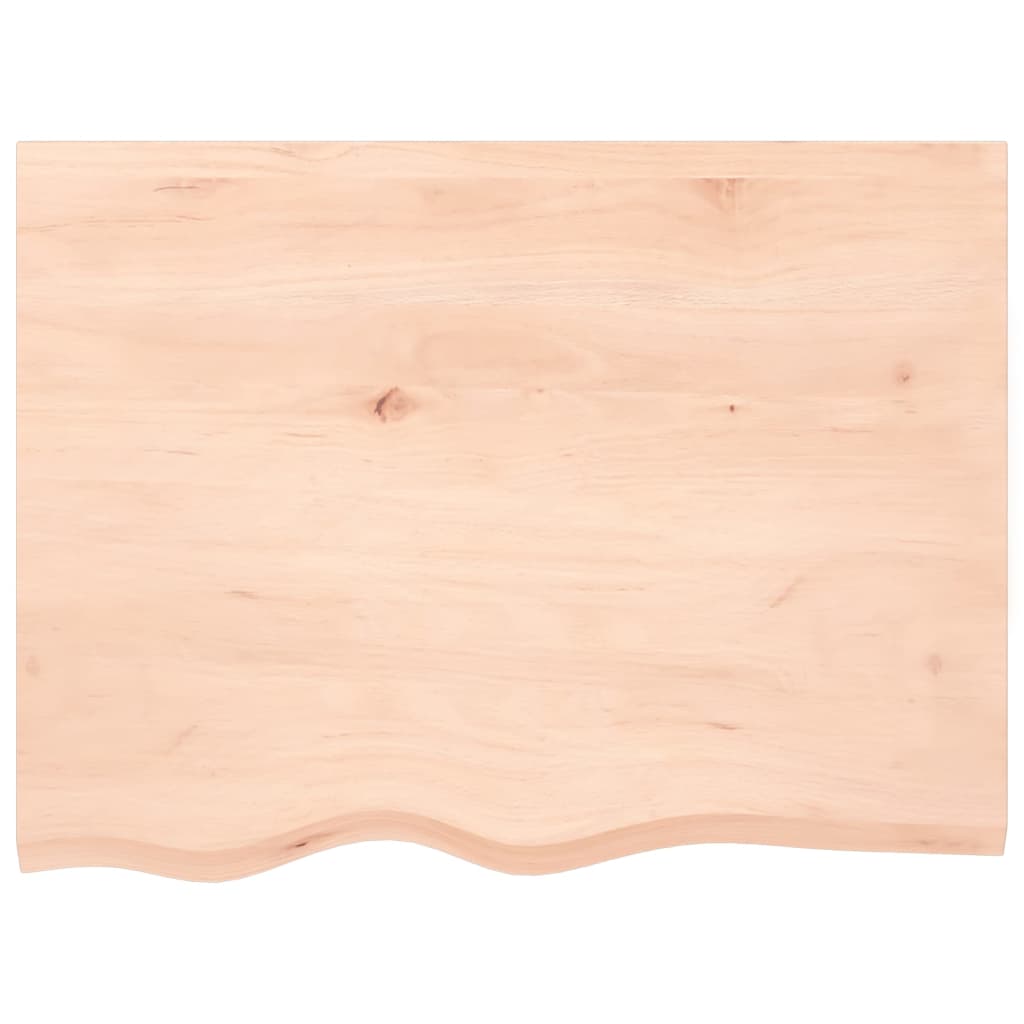 VIDAXL Waschtisch 80x60x2 cm Unbehandeltes Massivholz