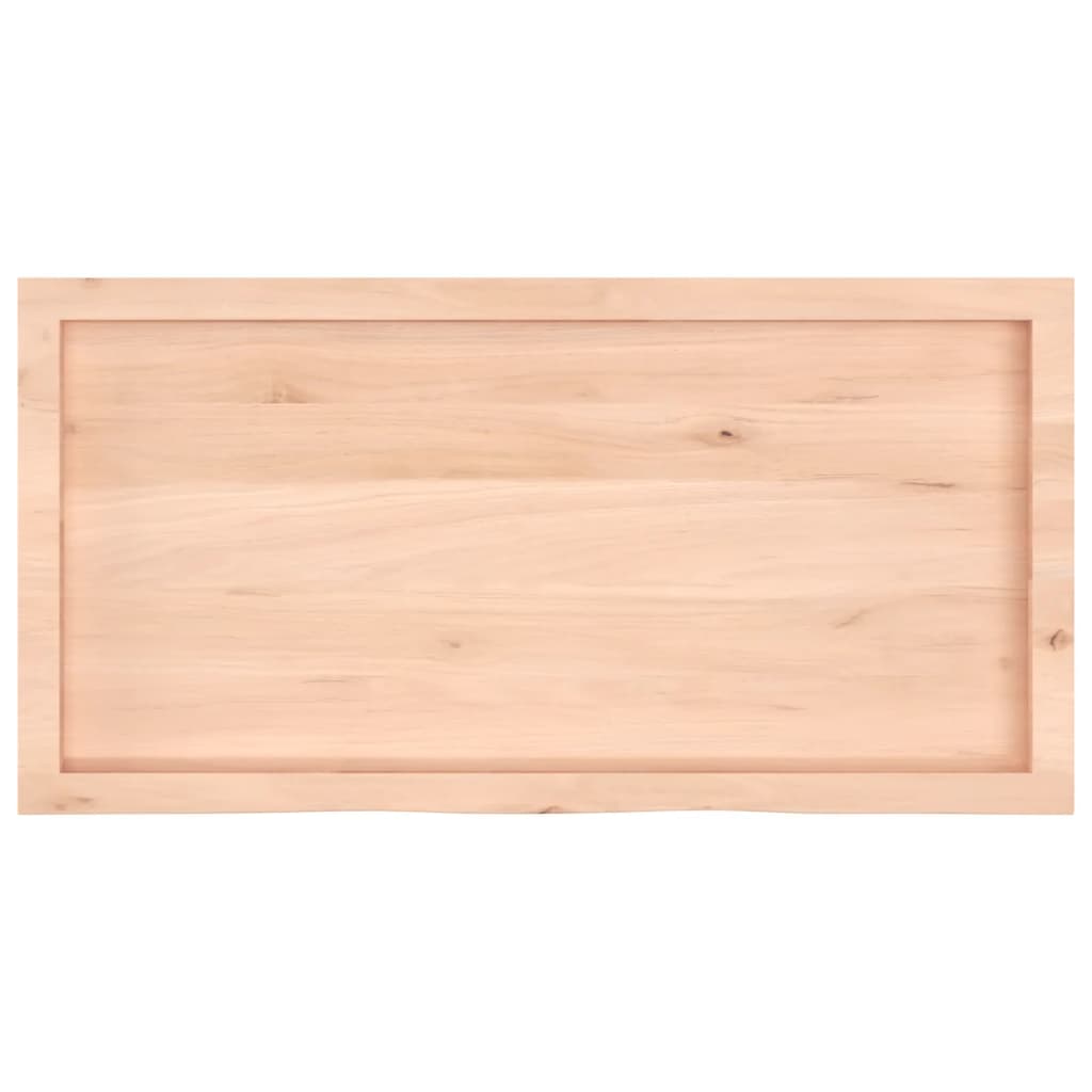 Vidaxl wastafelblad 100x50x(2-6) cm onbehandeld massief hout