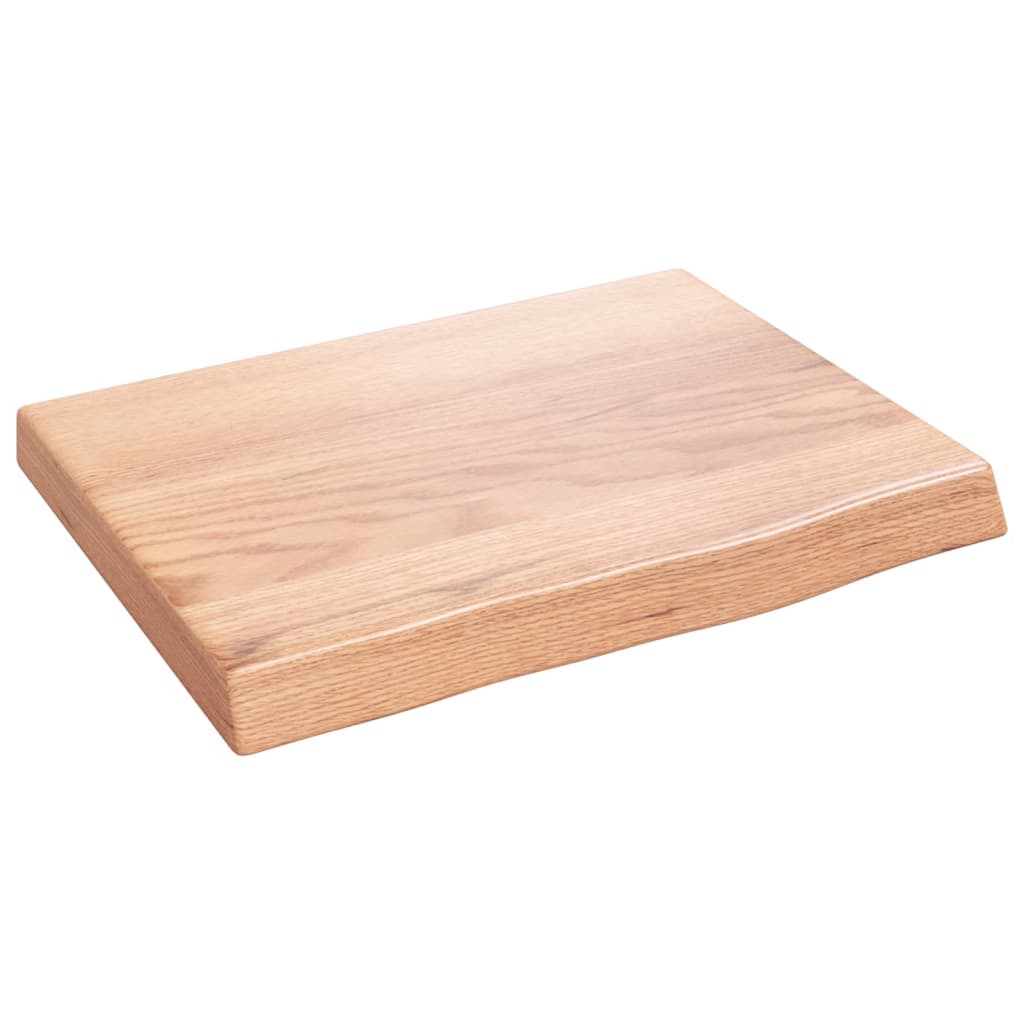 VidaXL Waschtischplatte 40x30x(2-4) cm, behandeltes Massivholz, hellbraun