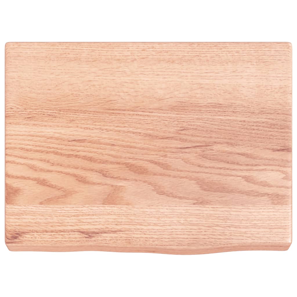 VidaXL Waschtischplatte 40x30x(2-4) cm, behandeltes Massivholz, hellbraun