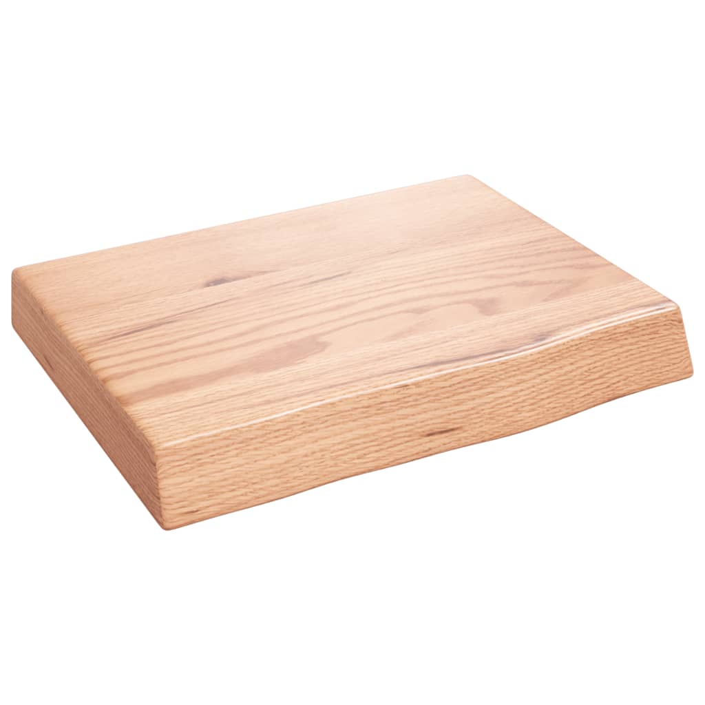 VidaXL Waschtischplatte 40x30x(2-6) cm, behandeltes Massivholz, hellbraun