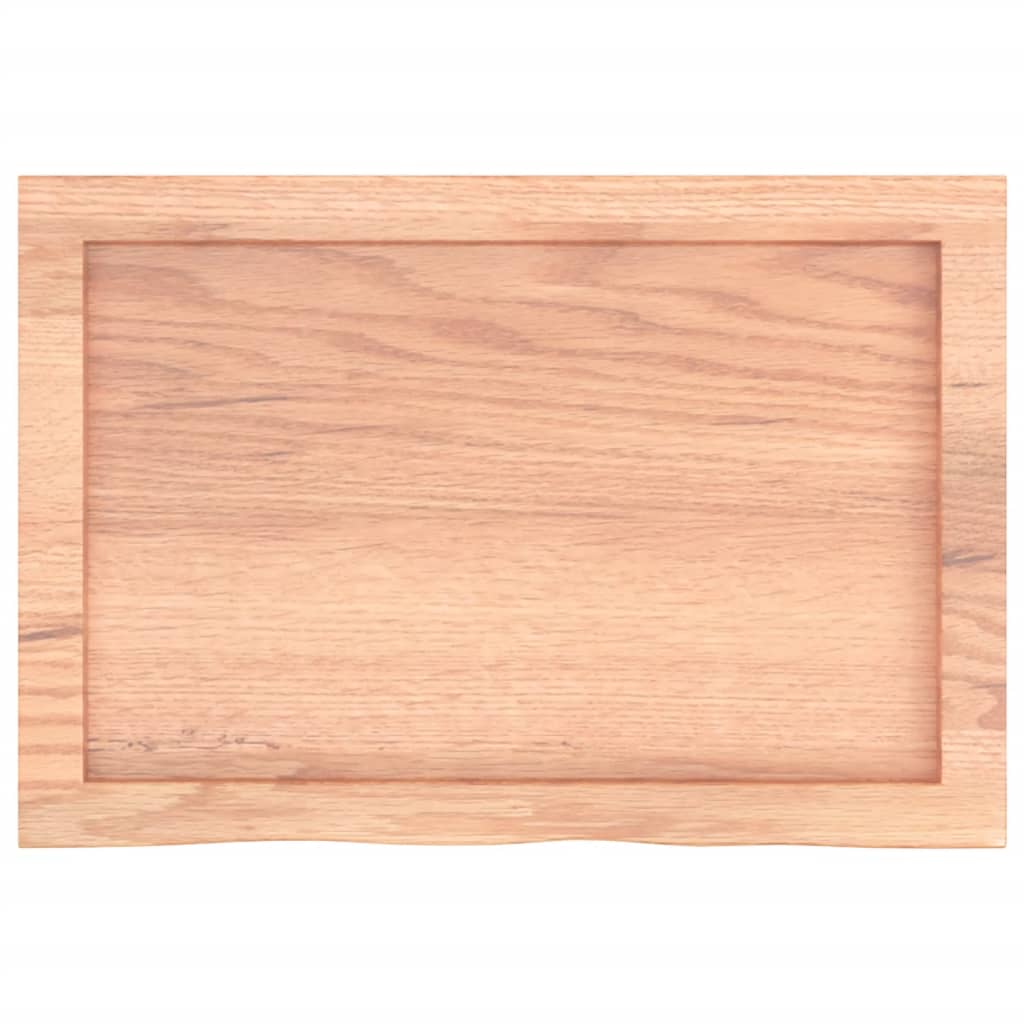 Vidaxl wastafelblad 60x40x(2-6) cm behandeld massief hout lichtbruin
