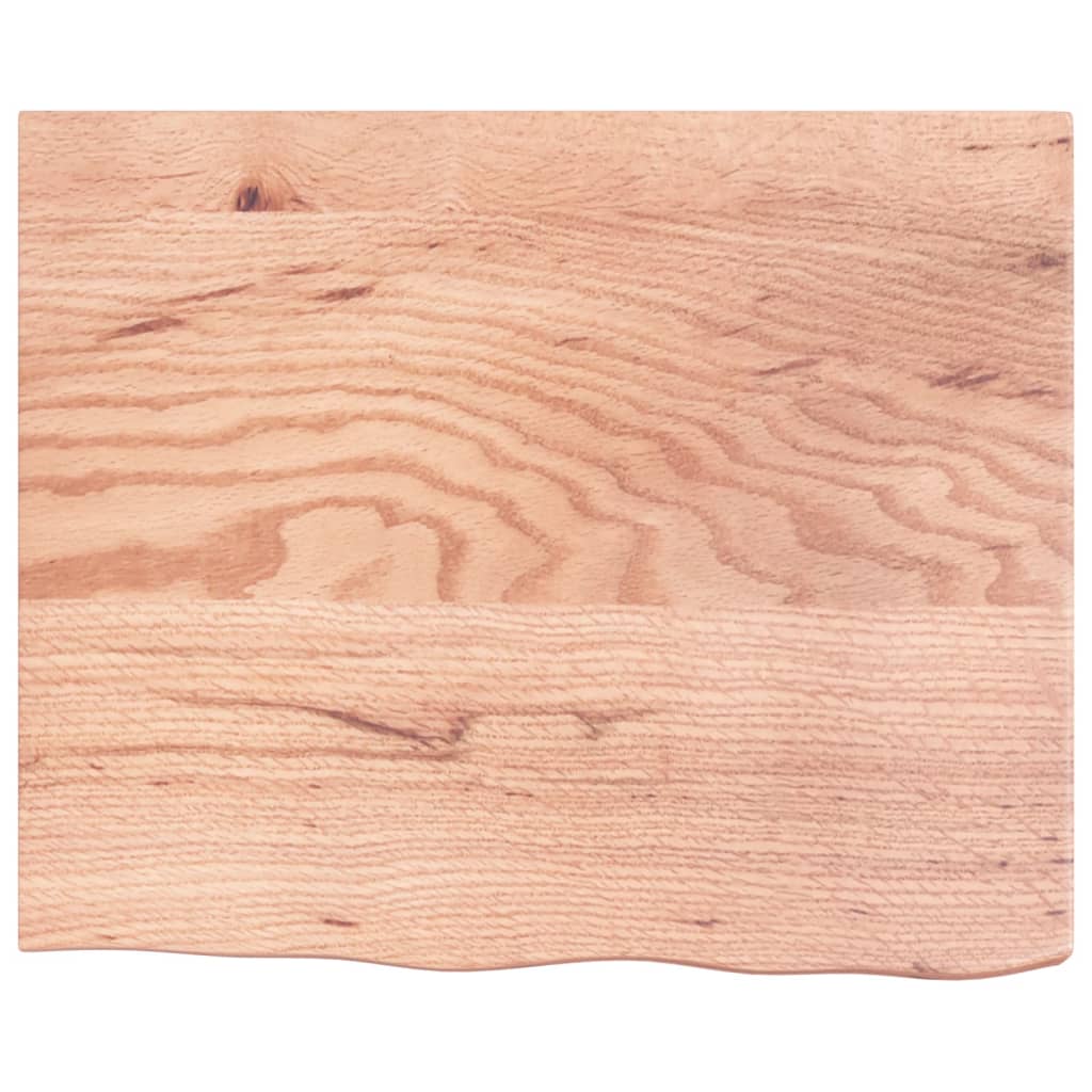Vidaxl wastafelblad 60x50x(2-6) cm behandeld massief hout lichtbruin
