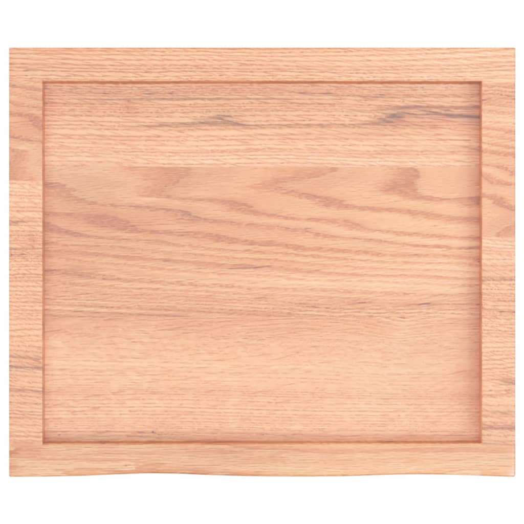 Vidaxl wastafelblad 60x50x(2-6) cm behandeld massief hout lichtbruin