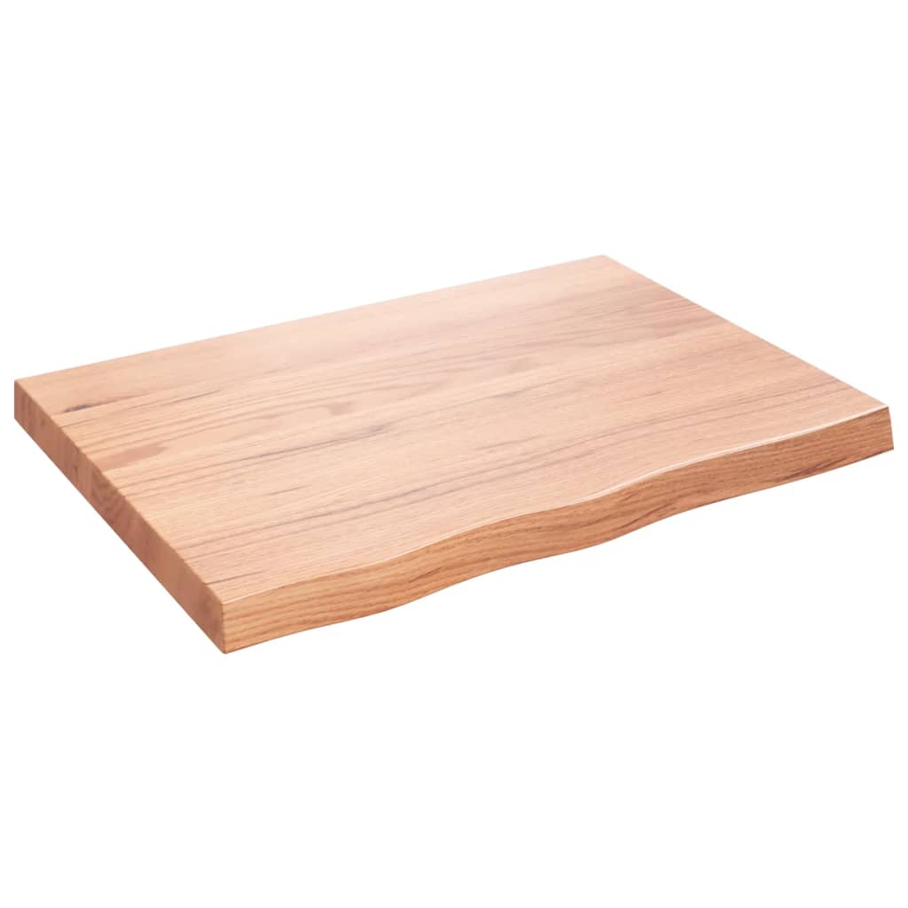 VIDAXL Waschtisch 80x60x (2-6) cm Behandlungsmatten massiv Holz hellbraun