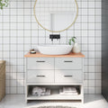 VidaXL Waschtischplatte 100x30x2 cm, behandeltes Massivholz, hellbraun