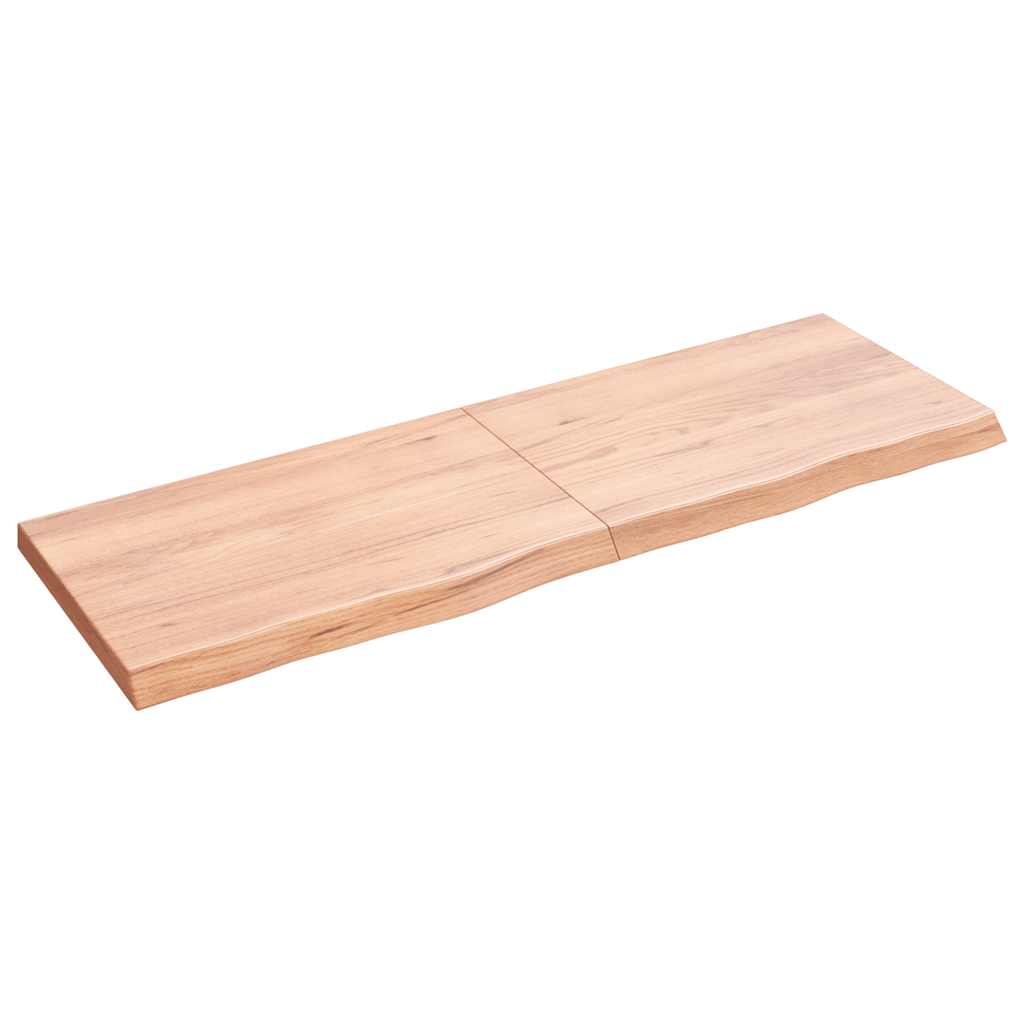 VIDAXL WASCHBLATT 120x40x (2-4) cm Behandlung massiv Holz hellbraun