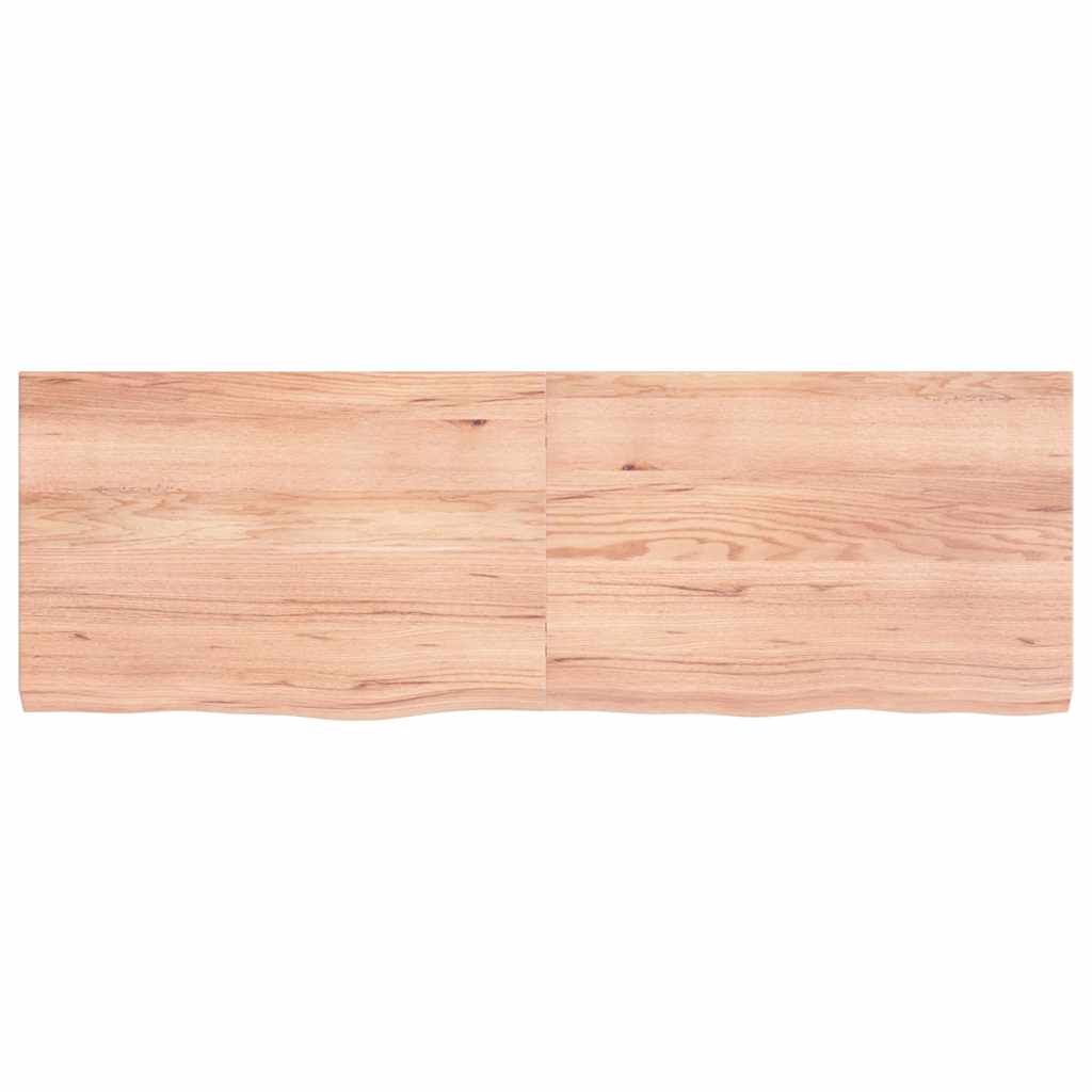 VIDAXL WASCHBLATT 120x40x (2-4) cm Behandlung massiv Holz hellbraun