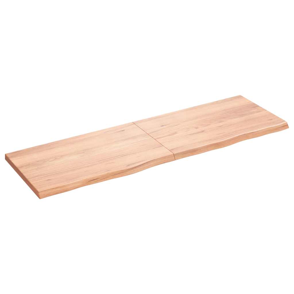 Vidaxl wastafelblad 160x50x(2-4) cm behandeld massief hout lichtbruin