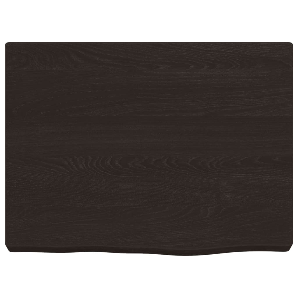 VidaXL Waschtischplatte 40x30x(2-4) cm, behandeltes Massivholz, dunkelbraun