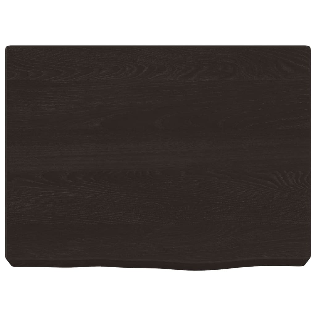 VidaXL Waschtischplatte 40x30x(2-6) cm, behandeltes Massivholz, dunkelbraun