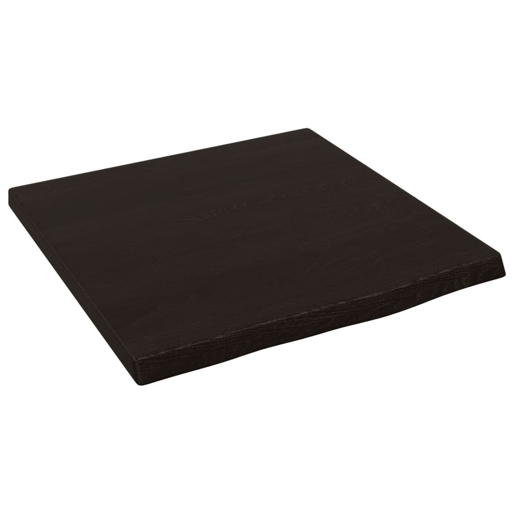 VidaXL Waschtischplatte 40x40x(2-4) cm, behandeltes Massivholz, dunkelbraun