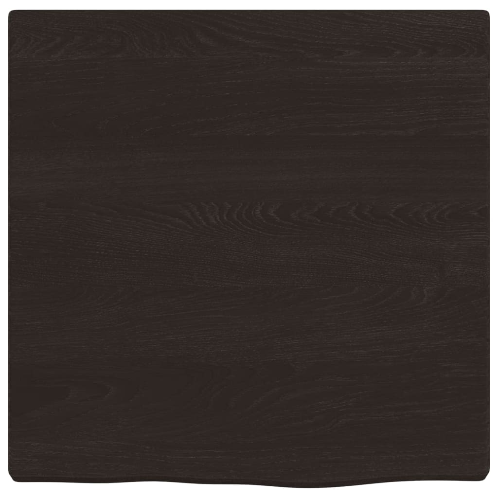 VidaXL Waschtischplatte 40x40x(2-4) cm, behandeltes Massivholz, dunkelbraun