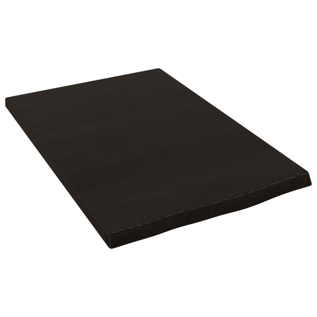 VidaXL Waschtischplatte 40x60x2 cm, behandeltes Massivholz, dunkelbraun