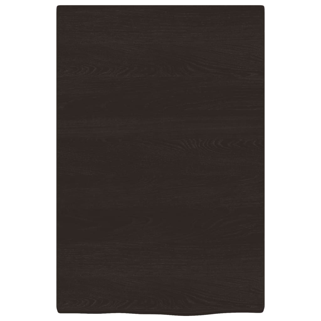 VidaXL Waschtischplatte 40x60x2 cm, behandeltes Massivholz, dunkelbraun