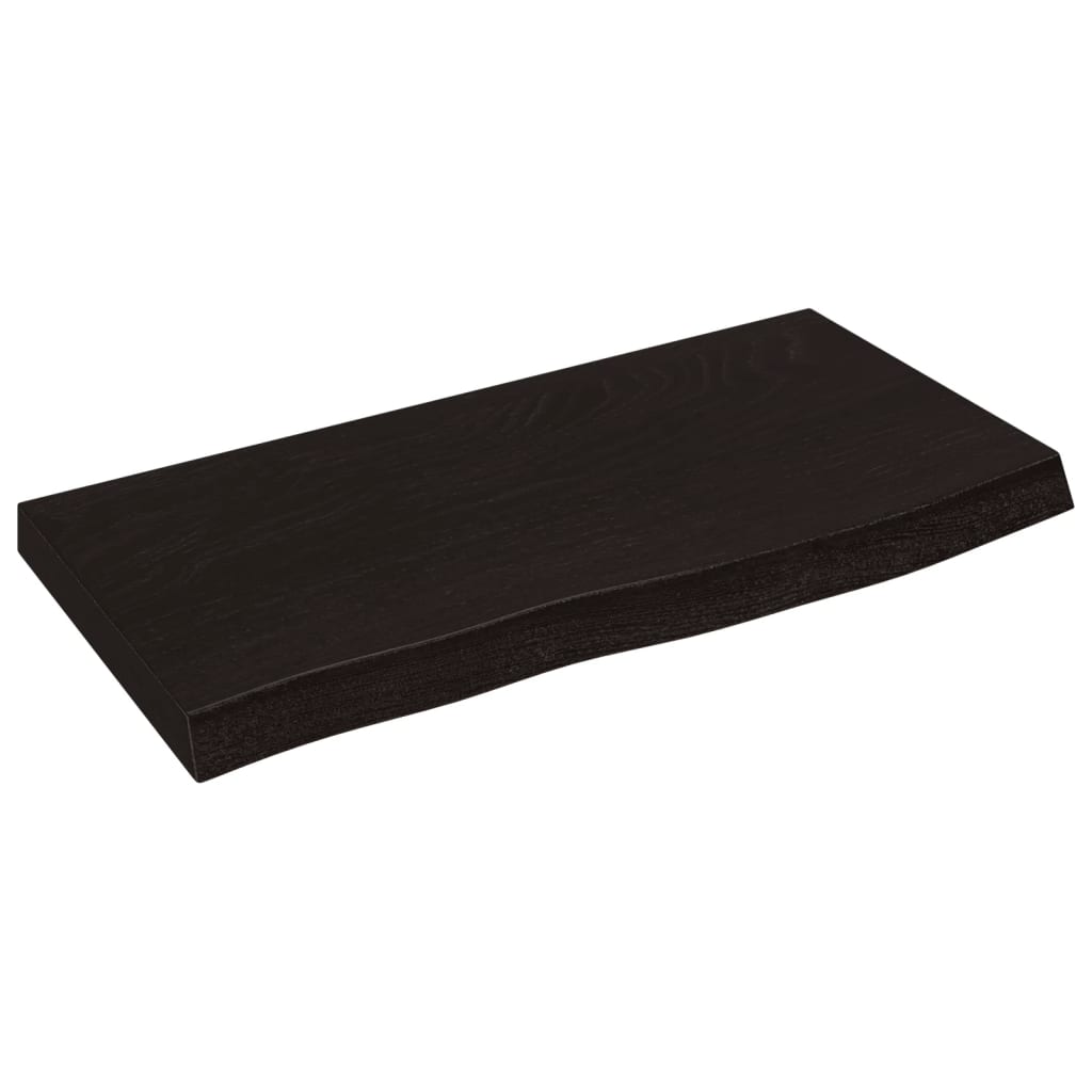 VidaXL Waschtischplatte 60x30x(2-4) cm, behandeltes Massivholz, dunkelbraun