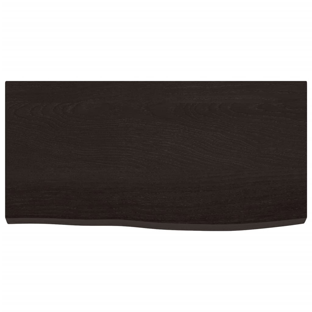 VidaXL Waschtischplatte 60x30x(2-4) cm, behandeltes Massivholz, dunkelbraun