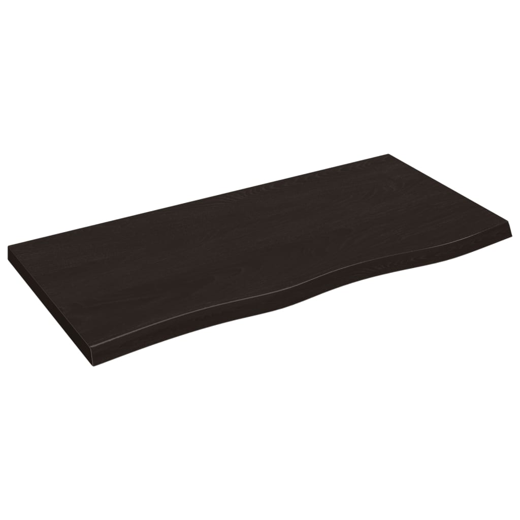 VIDAXL WASCHTISCH 100x50x (2-4) cm behandelt massives Holz dunkelbraun