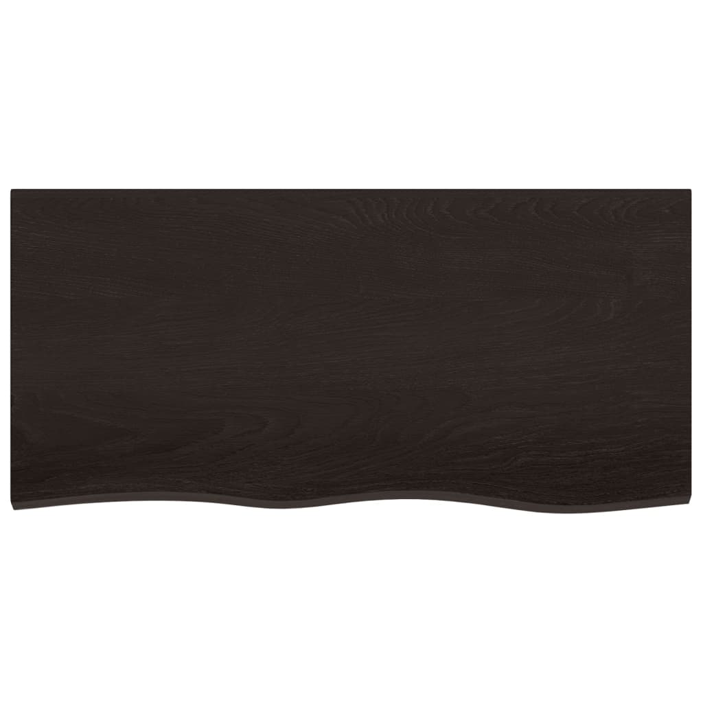 VIDAXL WASCHTISCH 100x50x (2-4) cm behandelt massives Holz dunkelbraun