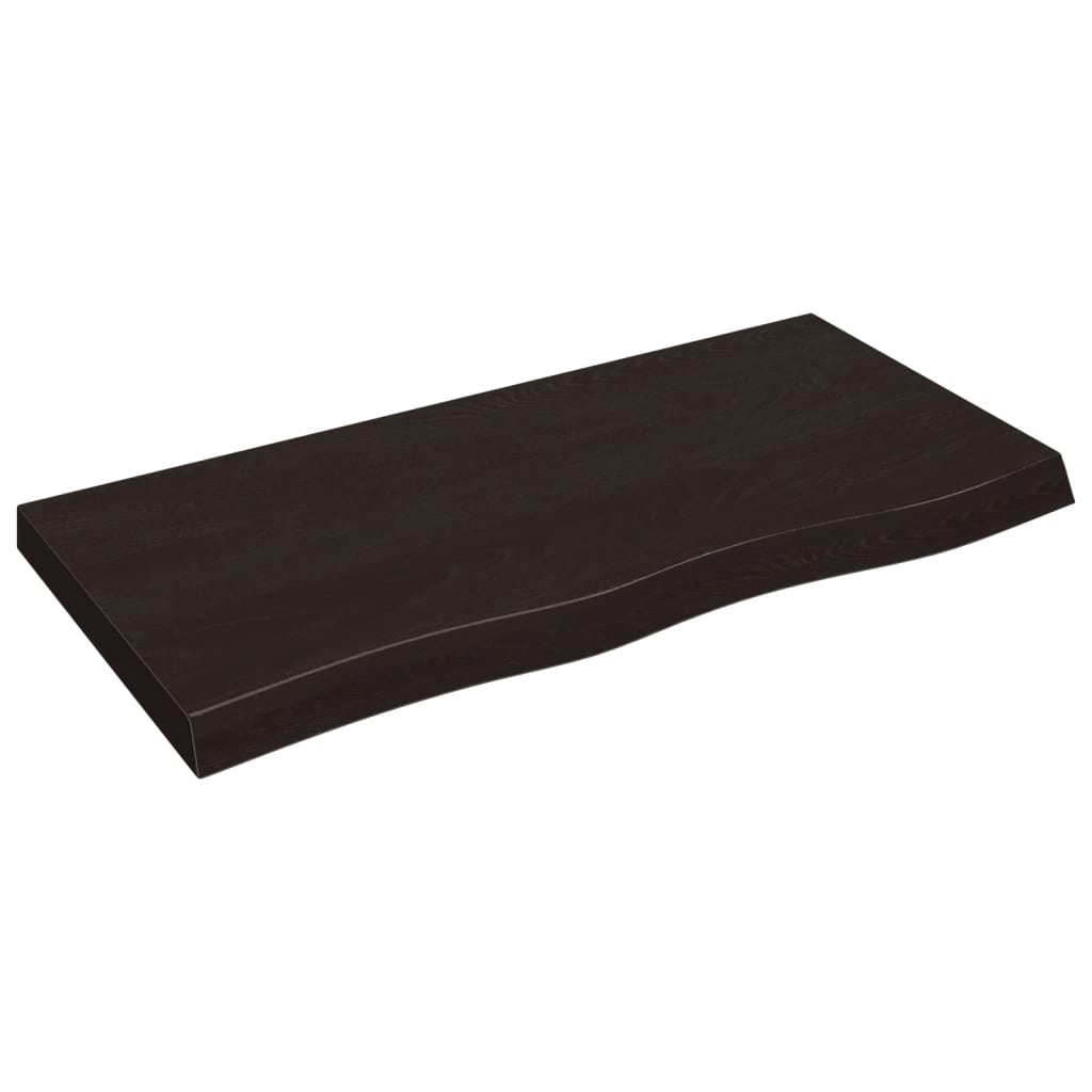 VIDAXL WASCHTISCH 100x50x (2-6) cm behandelt massives Holz dunkelbraun