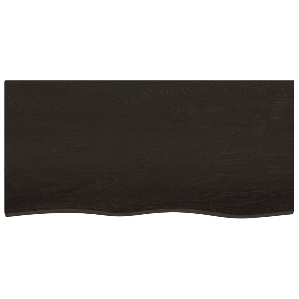 VIDAXL WASCHTISCH 100x50x (2-6) cm behandelt massives Holz dunkelbraun