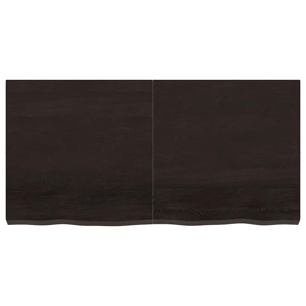 Vidaxl wastafelblad 120x60x(2-6) cm behandeld massief hout donkerbruin