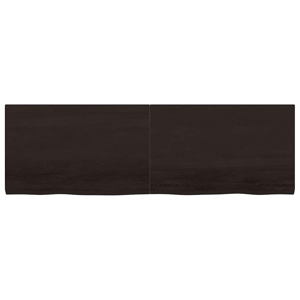 Vidaxl wastafelblad 160x50x(2-4) cm behandeld massief hout donkerbruin