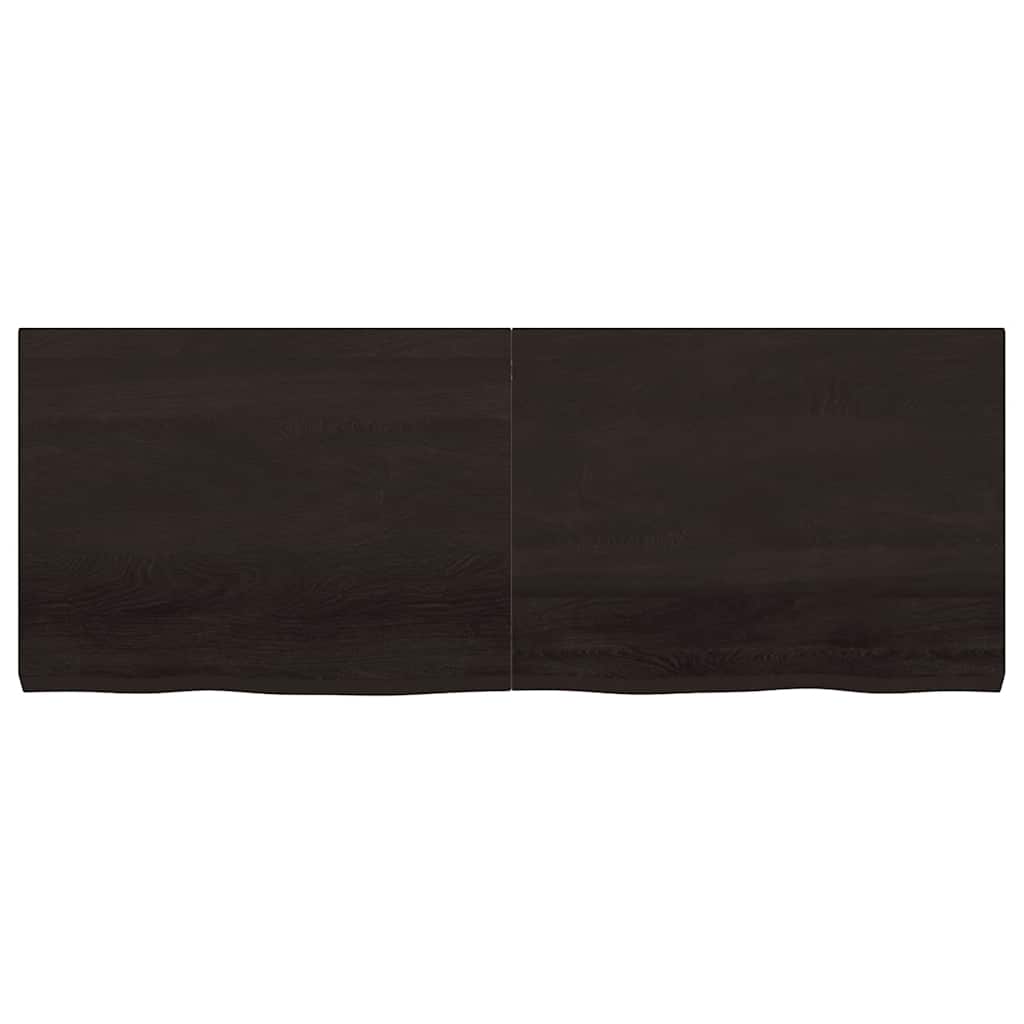 Vidaxl wastafelblad 160x60x(2-6) cm behandeld massief hout donkerbruin