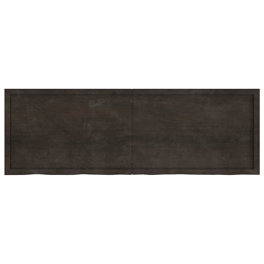 Vidaxl wastafelblad 180x60x(2-6) cm behandeld massief hout donkerbruin