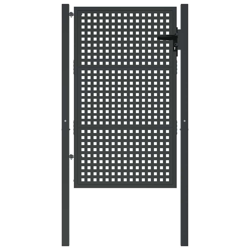 Vidaxl tuinpoort antraciet 100x125 cm staal