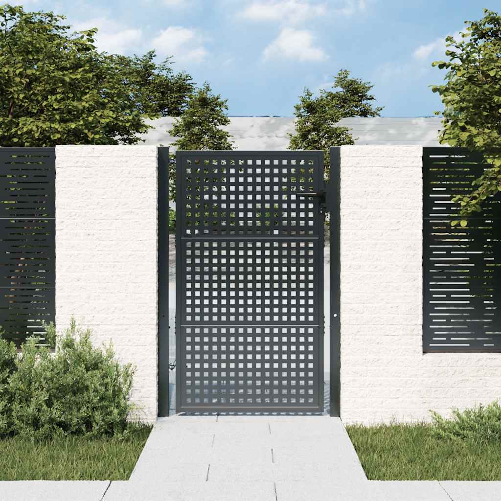 Vidaxl tuinpoort antraciet 100x125 cm staal