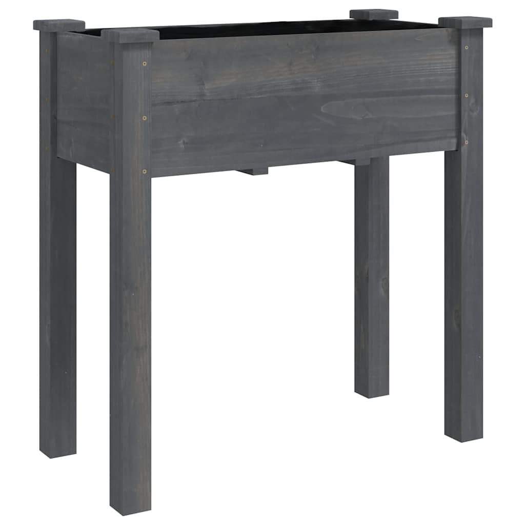 Vidaxl plantenbak op wieltjes 71x37x80 cm massief vurenhout