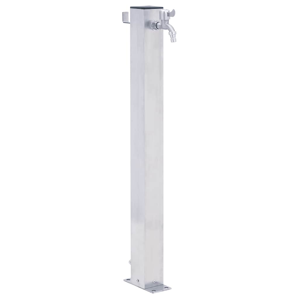VidaXL Quadratische Wassersäule 100 cm Edelstahl