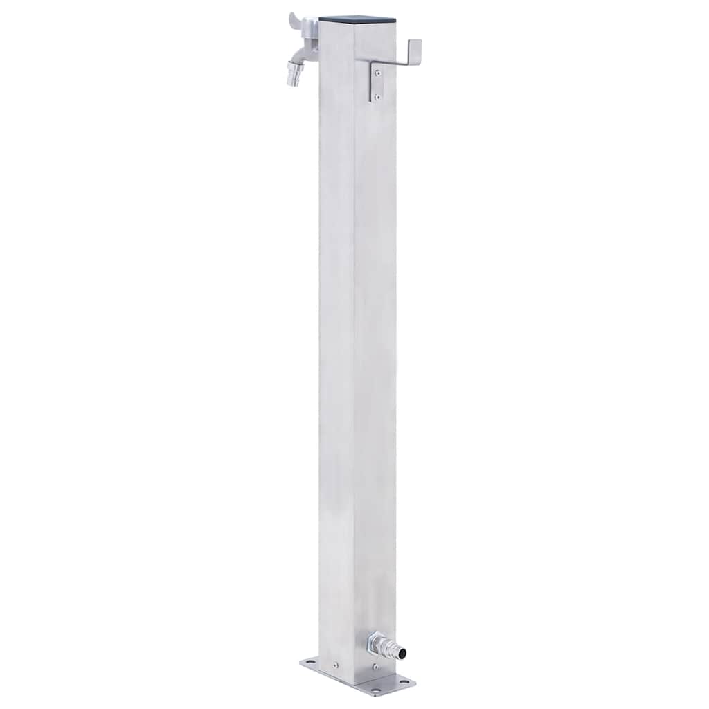 Vidaxl waterzuil vierkant 100 cm roestvrij staal